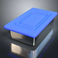 Functional Tableware Set With Blue Lid And Metal Container For Food Storage Use 3d model