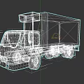 White Box Truck With Colorful Graffiti And Roof Air Conditioner Unit