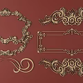 European-style Metal Carved European Pattern Hollow Carved Pattern 3d model
