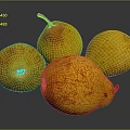 Fresh Ripe Juicy Yellow Red Speckled Pears on Dark Reflective Surface