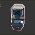 Futuristic Interactive Console With Modern Design Digital Screen And Integrated Keyboard