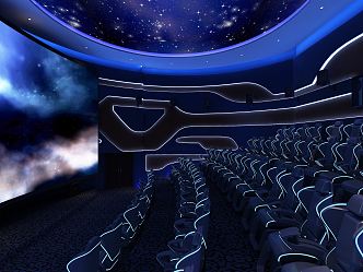 Modern Cinema Sci-Fi Immersive Cinema 3d model