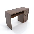 Modern Wooden Desk With Single Drawer Lower Cabinet And Smooth Tabletop