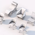Modern Leisure Chairs Various Styles With Woven Rattan Leather And Wooden Frames