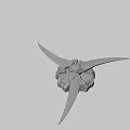 Industrial Equipment With Mechanical Geometric Design Gray Metallic Body And Bladed Components