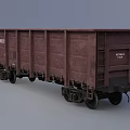 Vintage Northwest Railway Rusty Brown Freight Car With Metal Body And Wheels