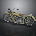 Vintage Yellow Motorcycle With Brown Seat And Classic Metal Frame Design