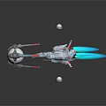 Modern Spaceship Spacecraft 3d model