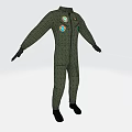 Inflatable Green Military Style Flight Jacket Model With Badges Earth Patch And Glowing Logo