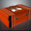 Red Tool Case For Daily Necessities With Work Case Label And Metal Locks