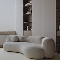 Modern three-seat sofa 3d model