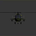 Military Green Twin Rotor Helicopter 3D Model With Detailed Aerodynamic Design