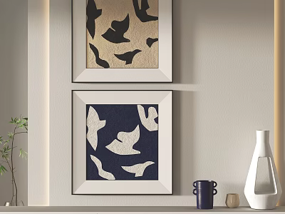 Modern Decorative Painting Decorative Ornaments 3d model