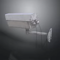 Outdoor Security Camera With Mount Bracket Gray Housing And Cable Connection