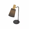 Modern Wall Lamp With Black Fabric Shade And Gold Metal Arm Design