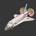 Passenger Aircraft With White Fuselage Red And White Striped Engines And NASA Logo