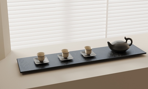 Modern tea tray 3d model