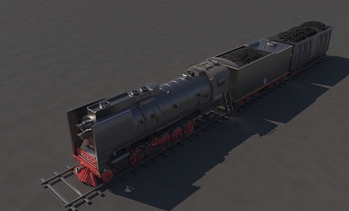 modern train steam train 3d model