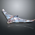 Sleek Futuristic Stealth Aircraft With Metallic Surface And Extended Wing Design
