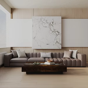 Modern three-seat sofa 3d model