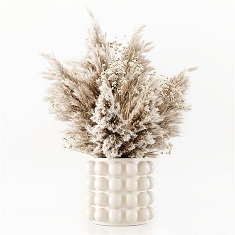 Modern Vase Dried Flowers Floral Ornaments 3d model