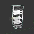Cafe Red Vertical Display Cabinet Featuring White Menu Panel Design