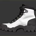 Assorted Design High Top Outdoor Boots Featuring Black Gray White Orange Colors and Thick Soles