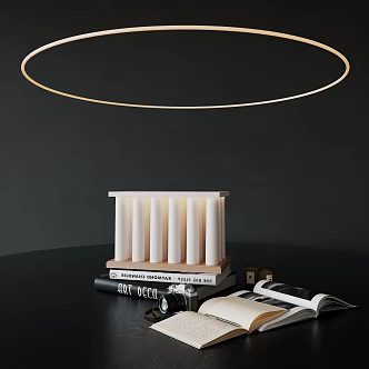 Quiet Simple European Minimalist Roman Column Table Lamp 3d model