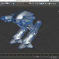 Robot attack robot intelligent machine science fiction robot mechanical warfare police future high-tech low face number low model simple model film and television level super realistic 3d model