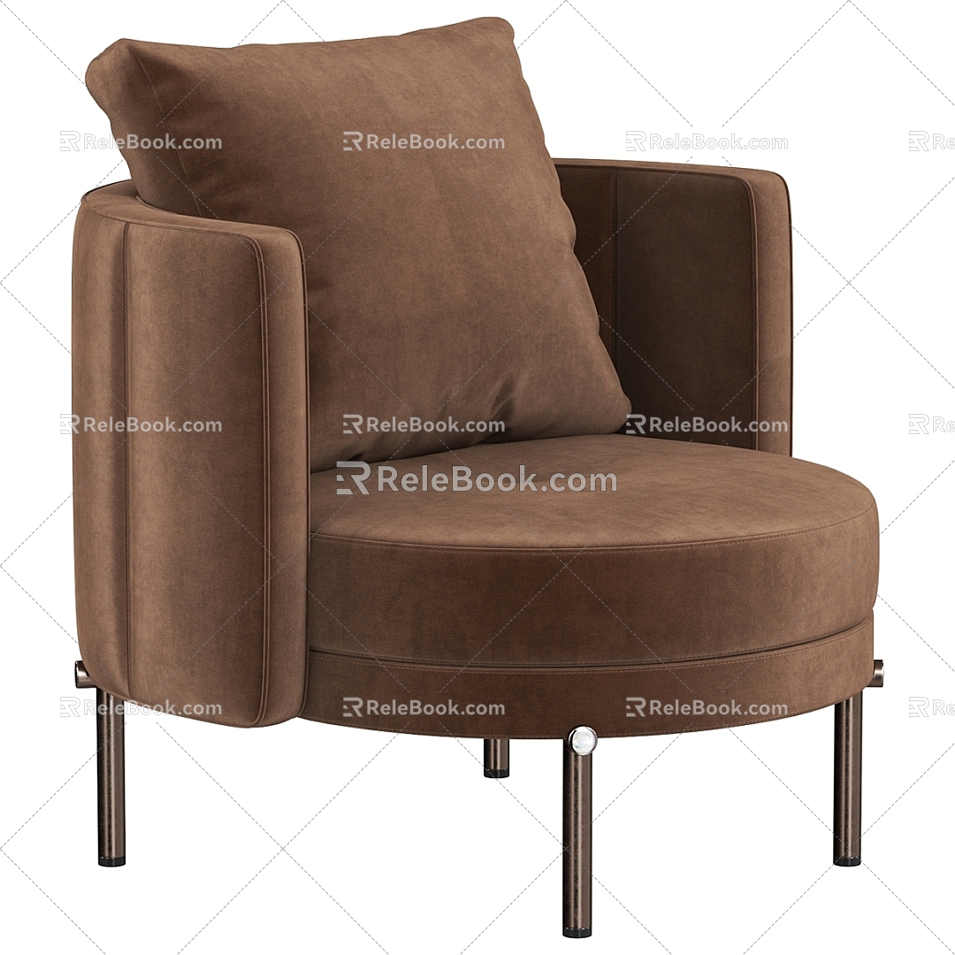 Single sofa sofa leisure sofa minotti 3d model