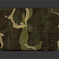 Cabin Camouflage Outdoor Mat With Green Brown Beige Pattern For Camping Use