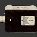 Vintage Electronic Movie Camera With Brown Leather Case Lens And Control Panel