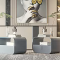 Bedside Table Ornaments Table Lamp 3d model