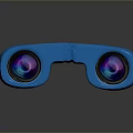Blue And Gray Binoculars Ideal For Observing Stunning Scenic Landscape View