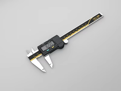 Precision Digital Caliper Hardware Tool With Electronic Display And Stainless Steel Body 3d model