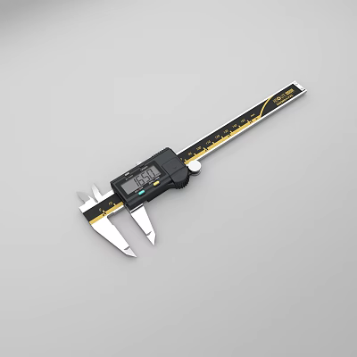 Precision Digital Caliper Hardware Tool With Electronic Display And Stainless Steel Body 3d model