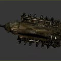 modern engine aero engine aircraft engine 3d model