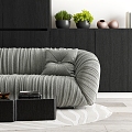 Modern Premium Grey Multiplayer Sofa 3d model