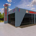 Wanrui Service Workstation Modern Exterior Design With Glass Curtain Wall Structure