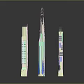 Colorful Modern Architectural Skyscrapers Featuring Glass Facades and Sleek Reflective Surfaces