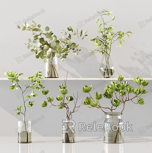 modern vase hydroponic plant hydroponic green plant model