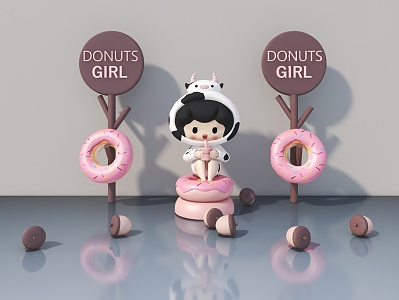 Doll ornaments 3d model