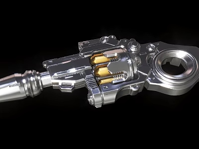 Classic Chess Set With Wooden Board And Metallic Pieces For Fun Board Game Entertainment 3d model