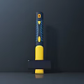 Ergonomic Blue And Yellow Handle Claw Hammer With Non Slip Grip And Metal Head