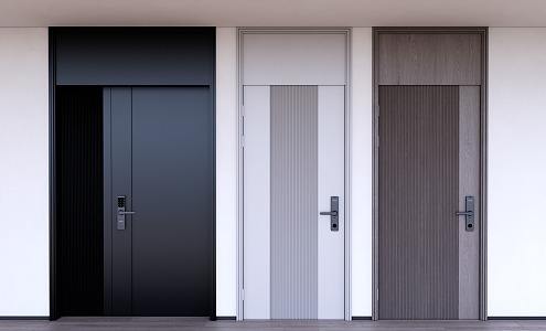 Modern security door Entry door Single door Room door 3d model