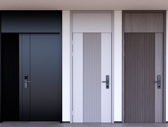 Modern security door Entry door Single door Room door 3d model