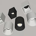 Downlight spotlight open-mounted downlight open-mounted spotlight cream wind downlight house quiet wind downlight gypsum board lamp 3d model