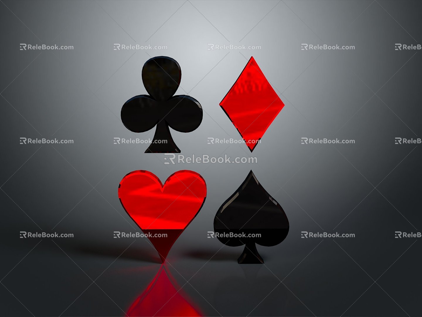 Poker Playing Cards Entertainment Supplies 3d model