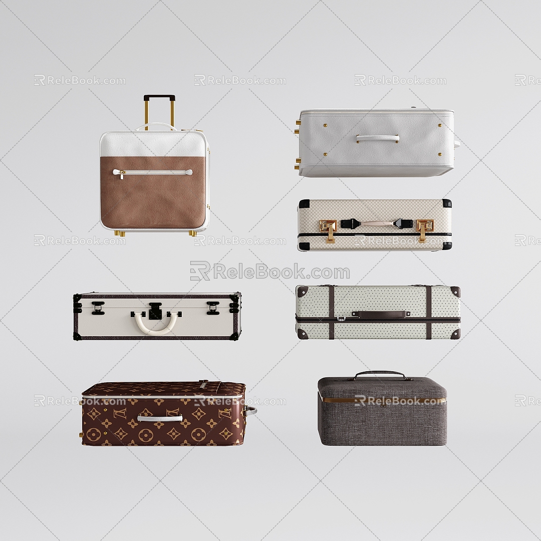 Modern Suitcase Luggage Suitcase Suitcase Trolley Case 3d model