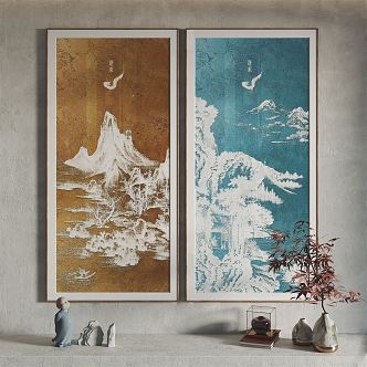 New Chinese Decorative Painting 3d model